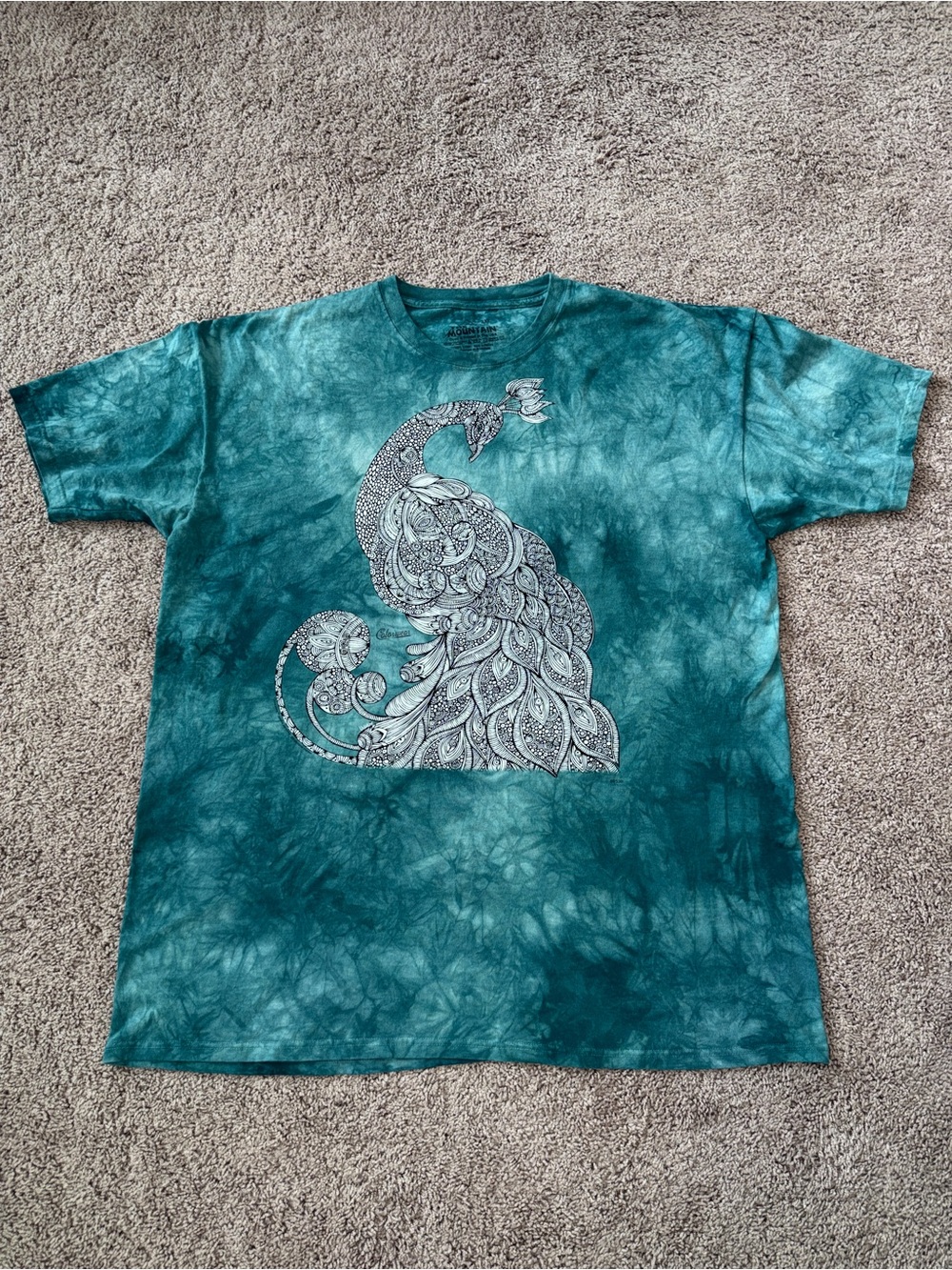 The Mountain Peacock Tie Dye Colorwear Tee 3XL